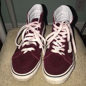 Maroon High Top Vans